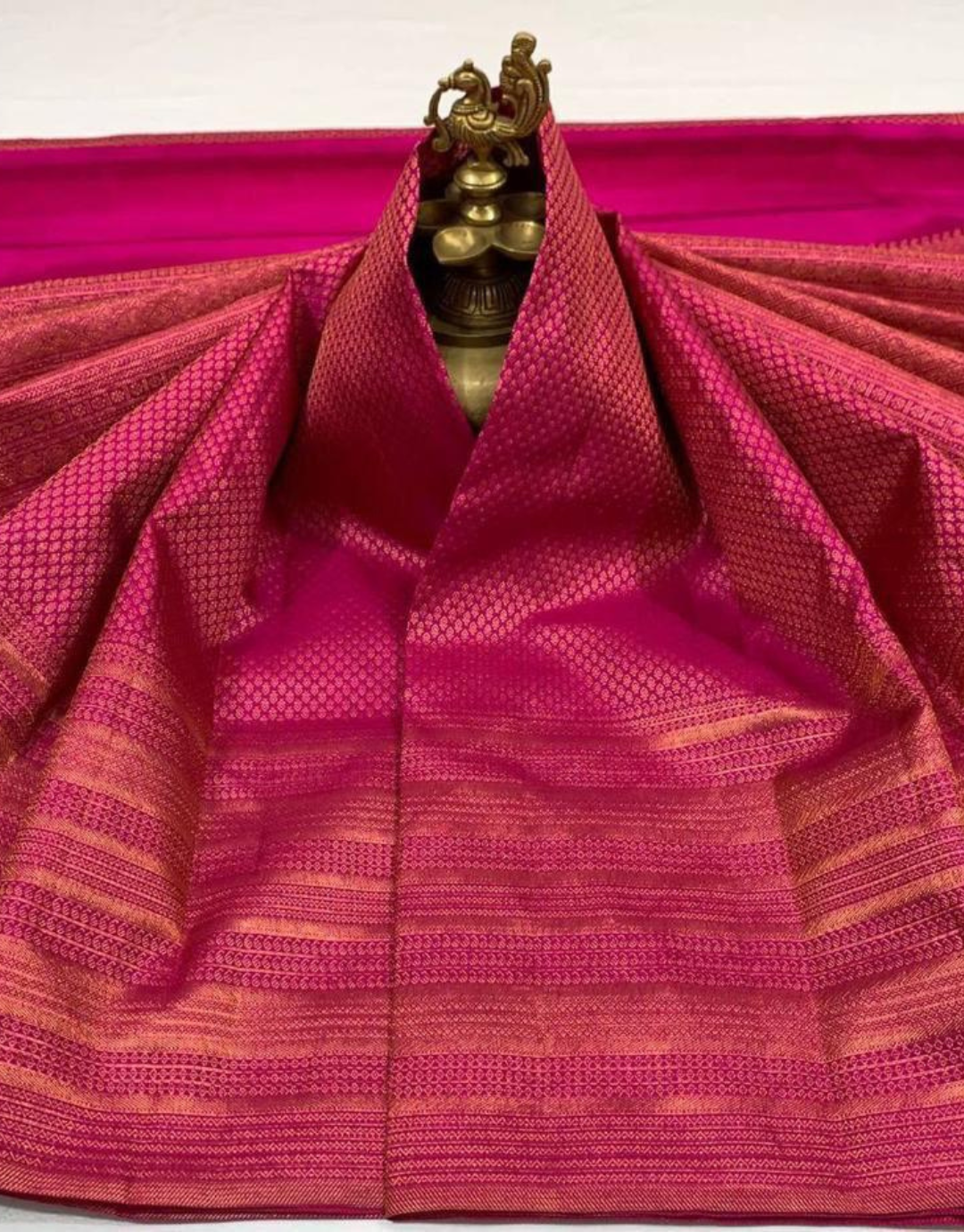 Krishna Pink Soft Silk Saree