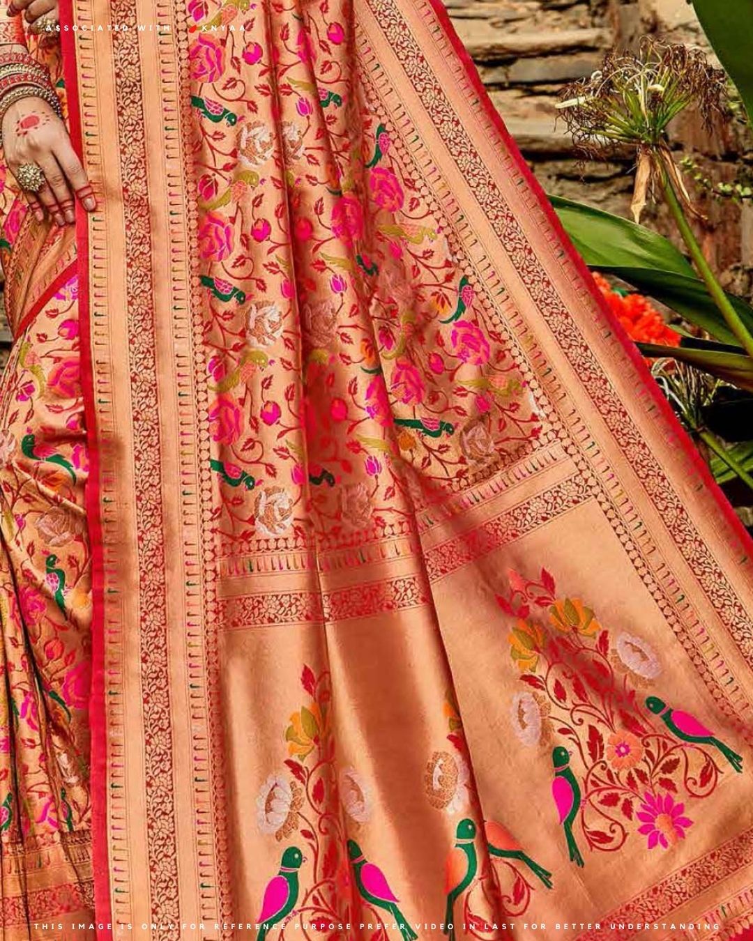 Kanchivaram Traditional Soft Silk Saree With Attached Blouse