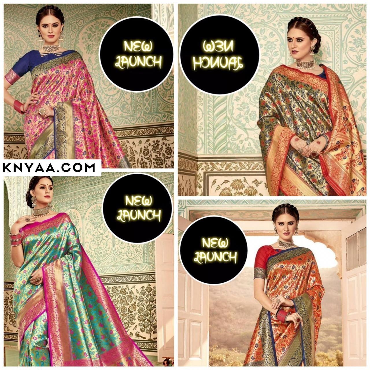 Navya Pure-Soft Heavy Banarasi Silk Saree With Attached Blouse