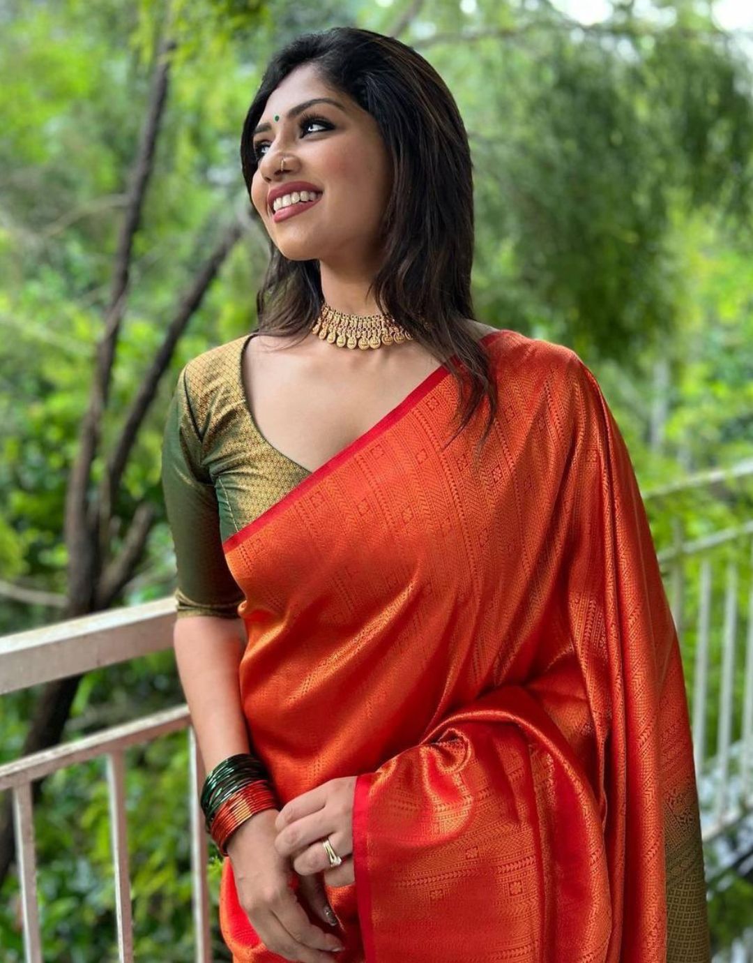 AARYA ORANGE SOFT SILK SAREE