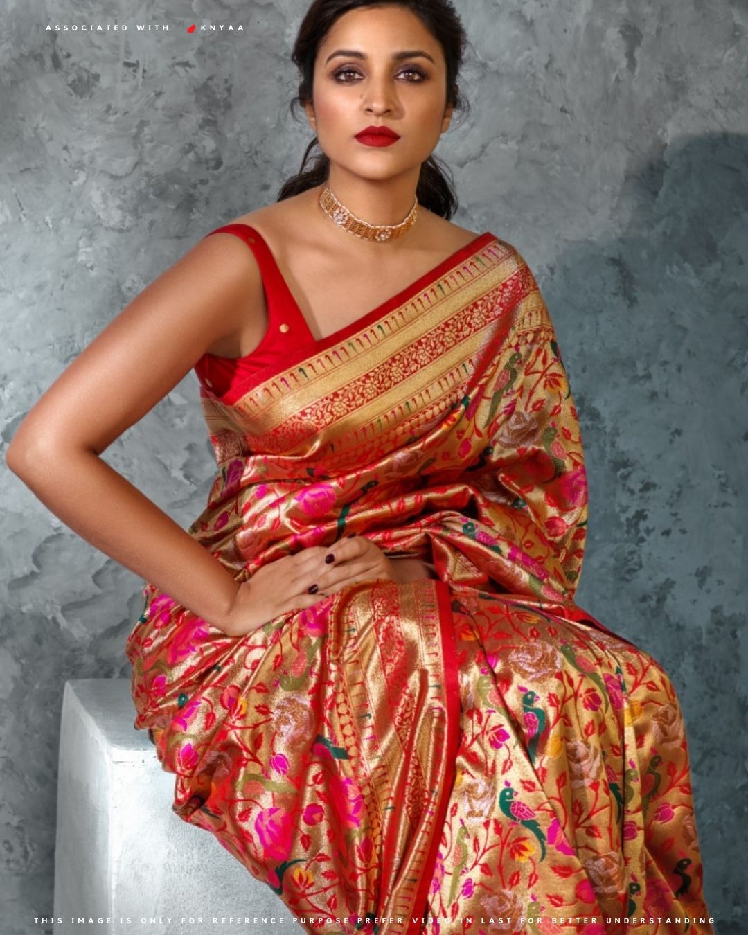 Kanchivaram Traditional Soft Silk Saree With Attached Blouse