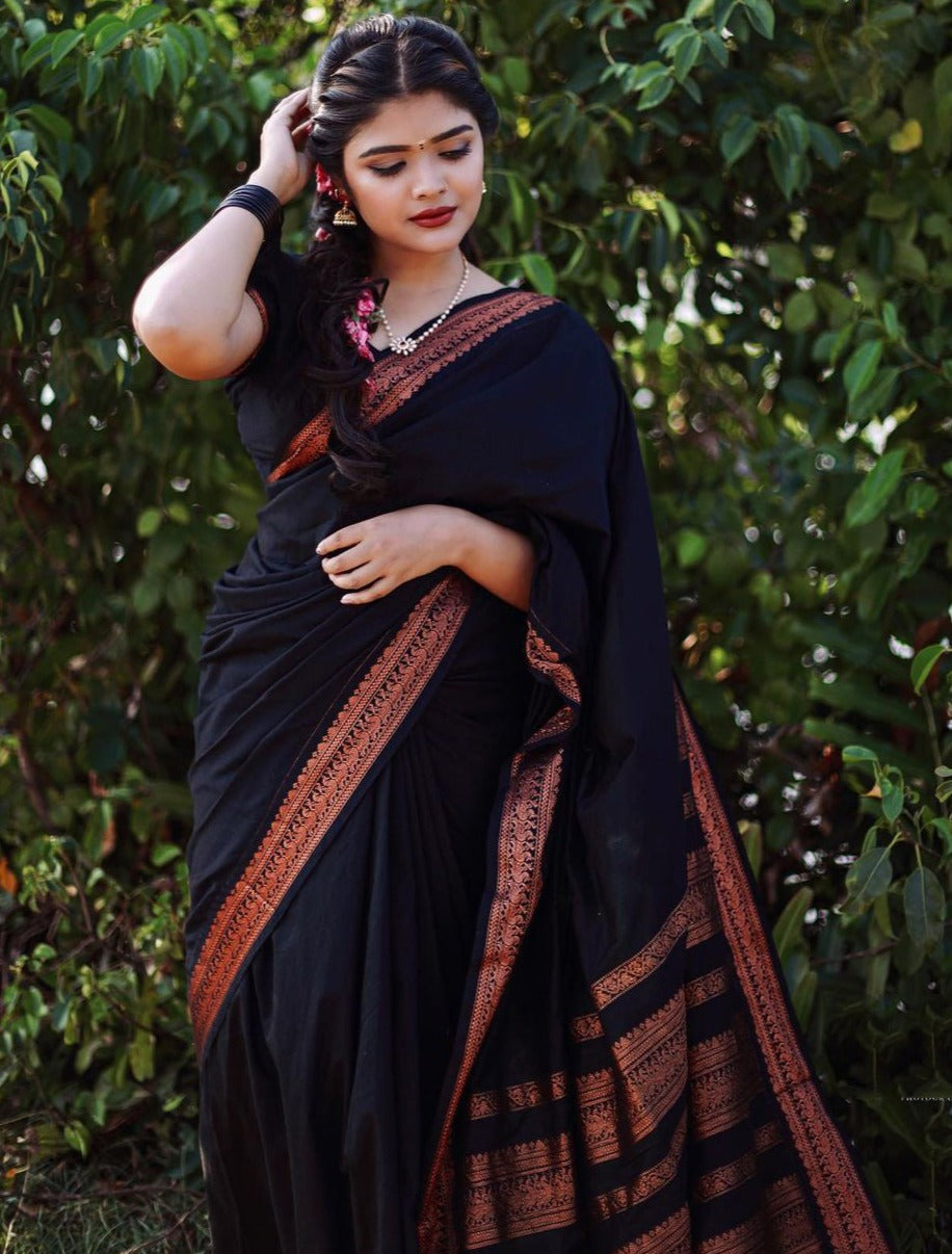 Shivani Black Banarasi Silk Saree