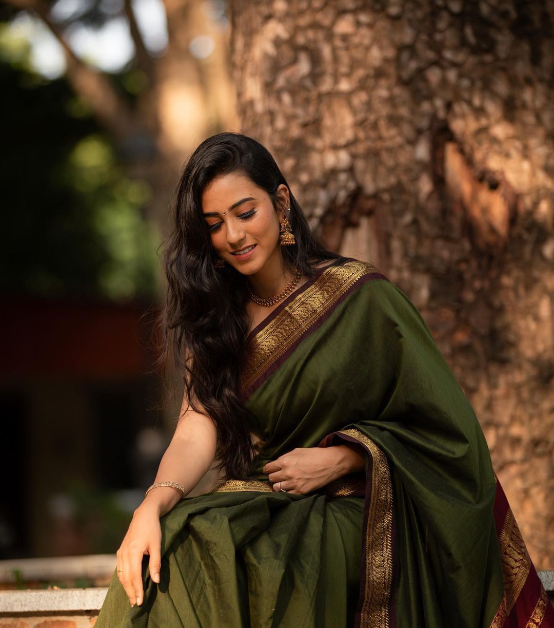 Bhavna  Green Soft Silk Banarasi Saree