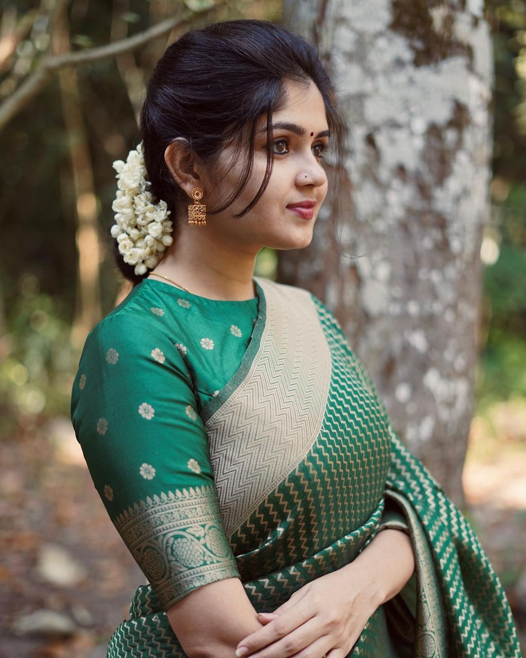 Seema Green Soft Silk Saree With Angelic Blouse Piece