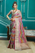 Sudha Lavendor Organza Silk Saree With Exceptional Blouse 