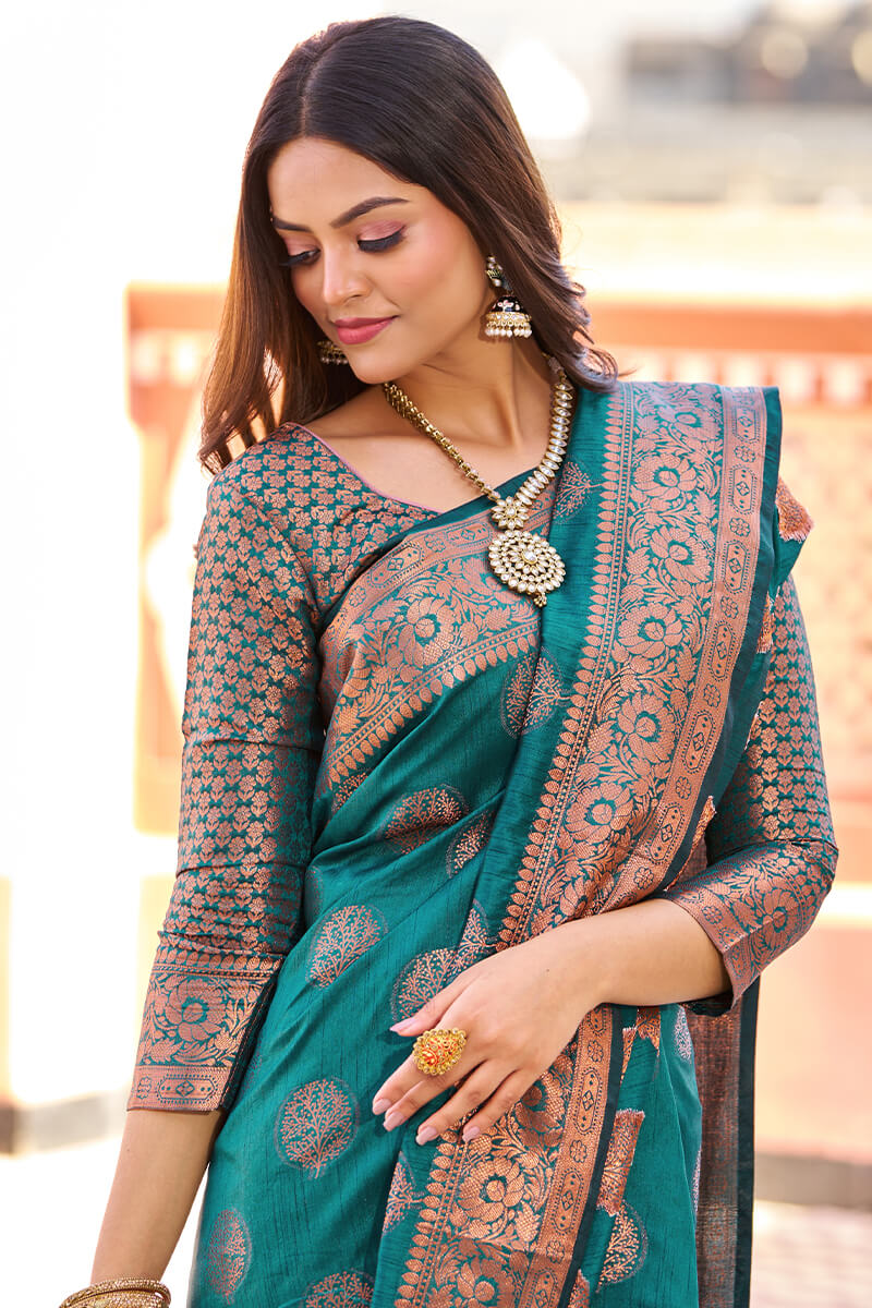 Zinal Rama Banarasi Silk Saree With Elegant Blouse