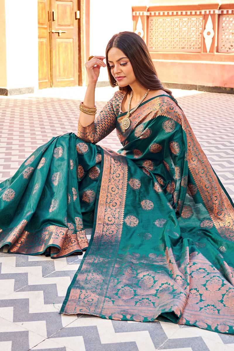 Zinal Rama Banarasi Silk Saree With Elegant Blouse