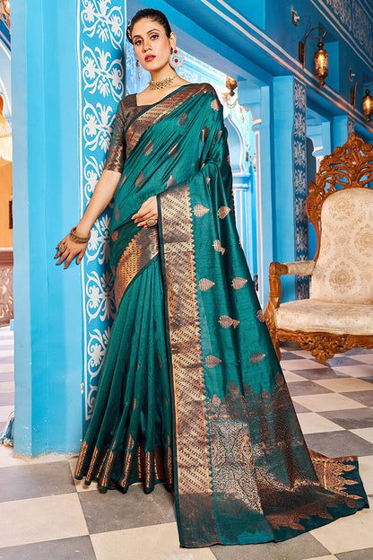 Laxmi Rama Banarasi Silk Saree With Staring Blouse Piece