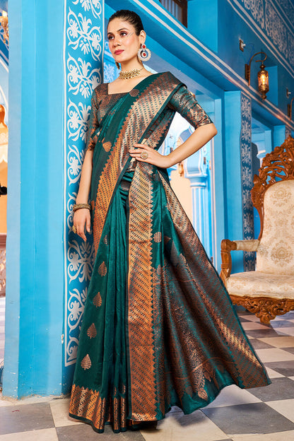 Laxmi Rama Banarasi Silk Saree With Staring Blouse Piece