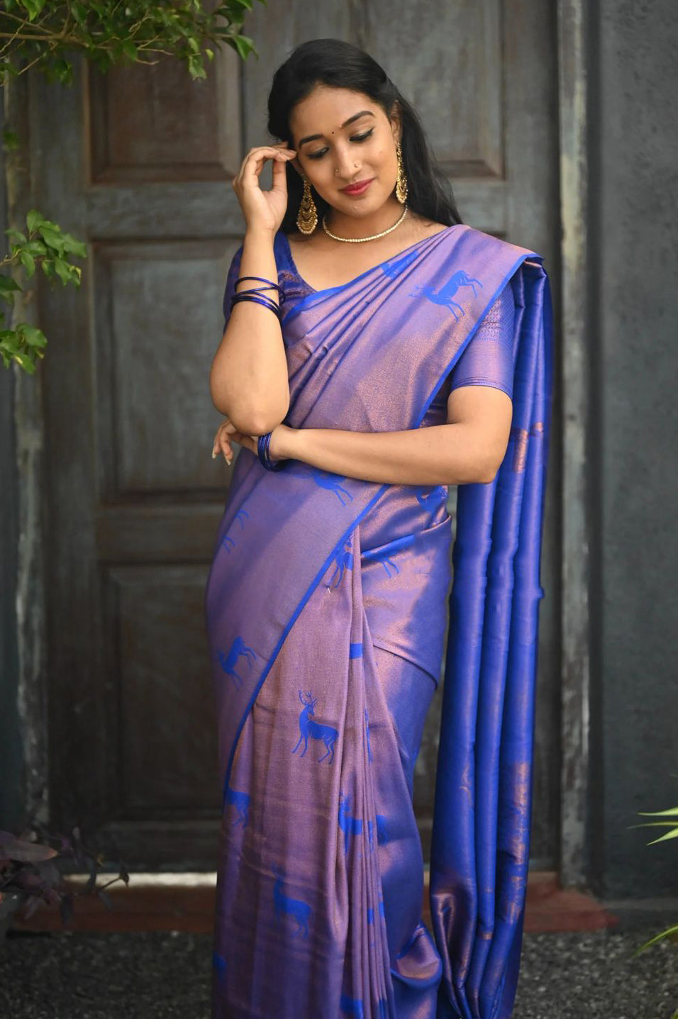 Rani Royal Blue  Soft Silk Saree With Nemesis Blouse 