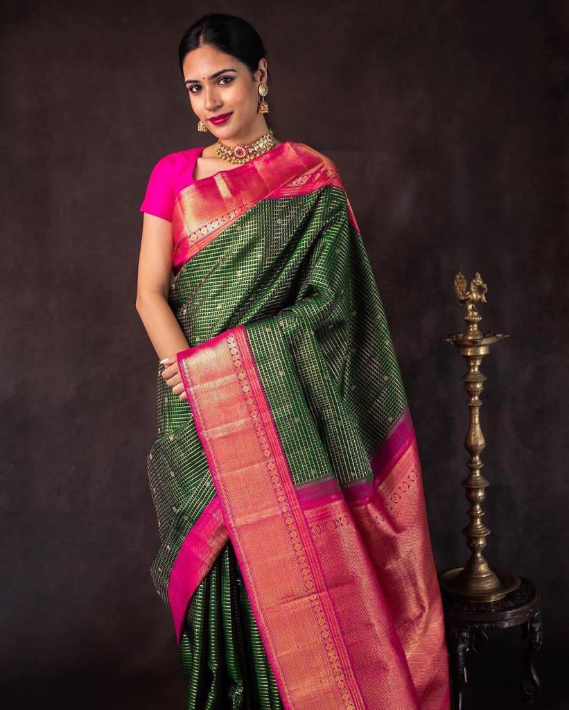 Sherya Green Soft Silk Saree