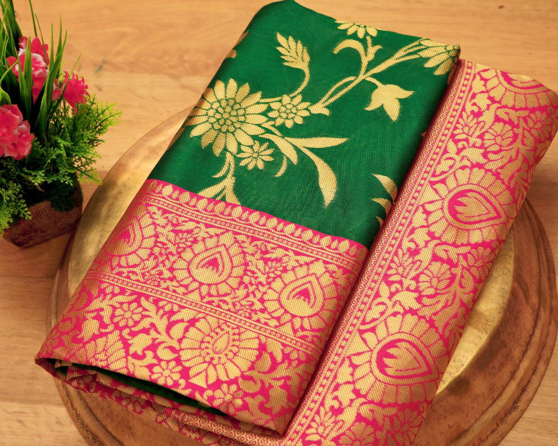 Ketki Traditional  Soft Silk Sari With Attached Blouse