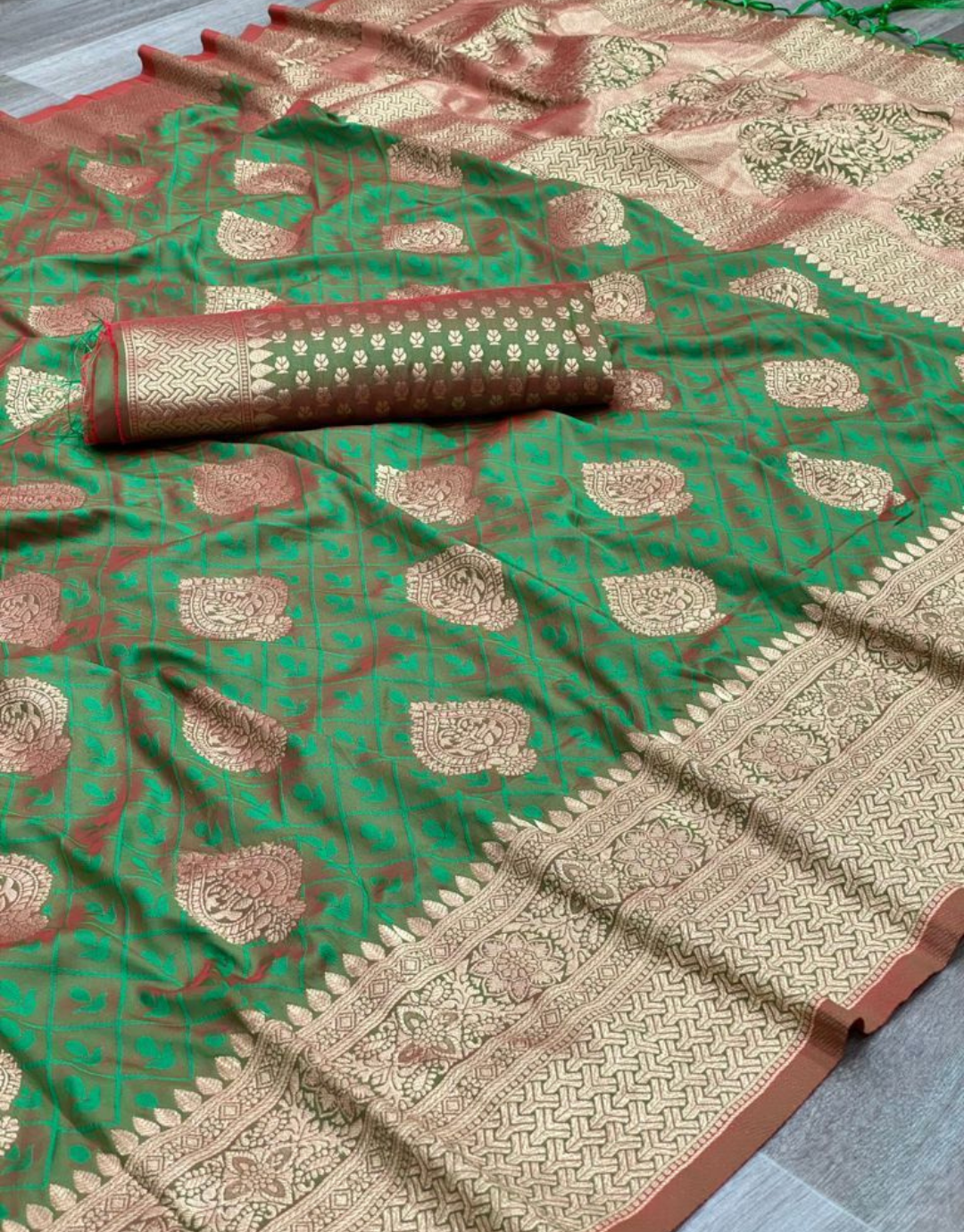 Damini Green Soft Silk Saree